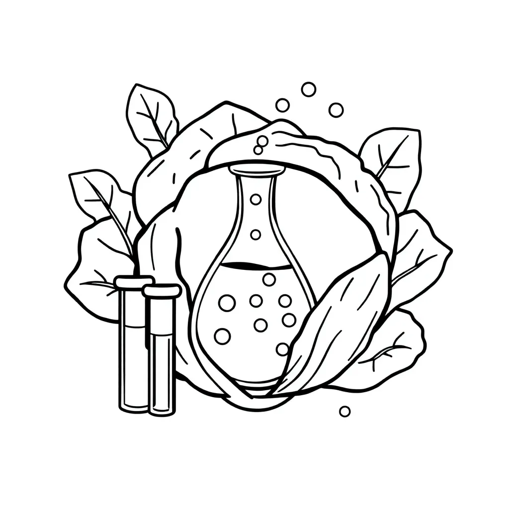 Red cabbage and pH testing equipment