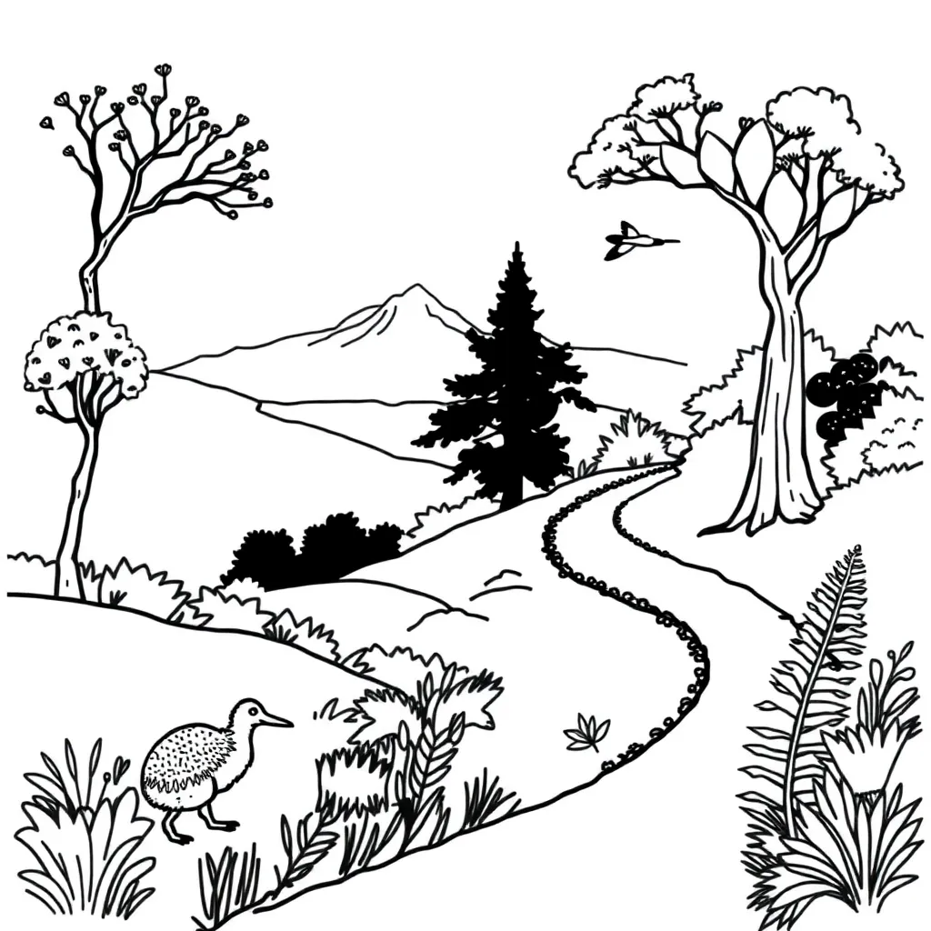 New Zealand pathways illustration