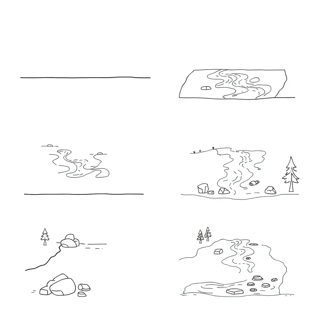 River flow experiment illustration
