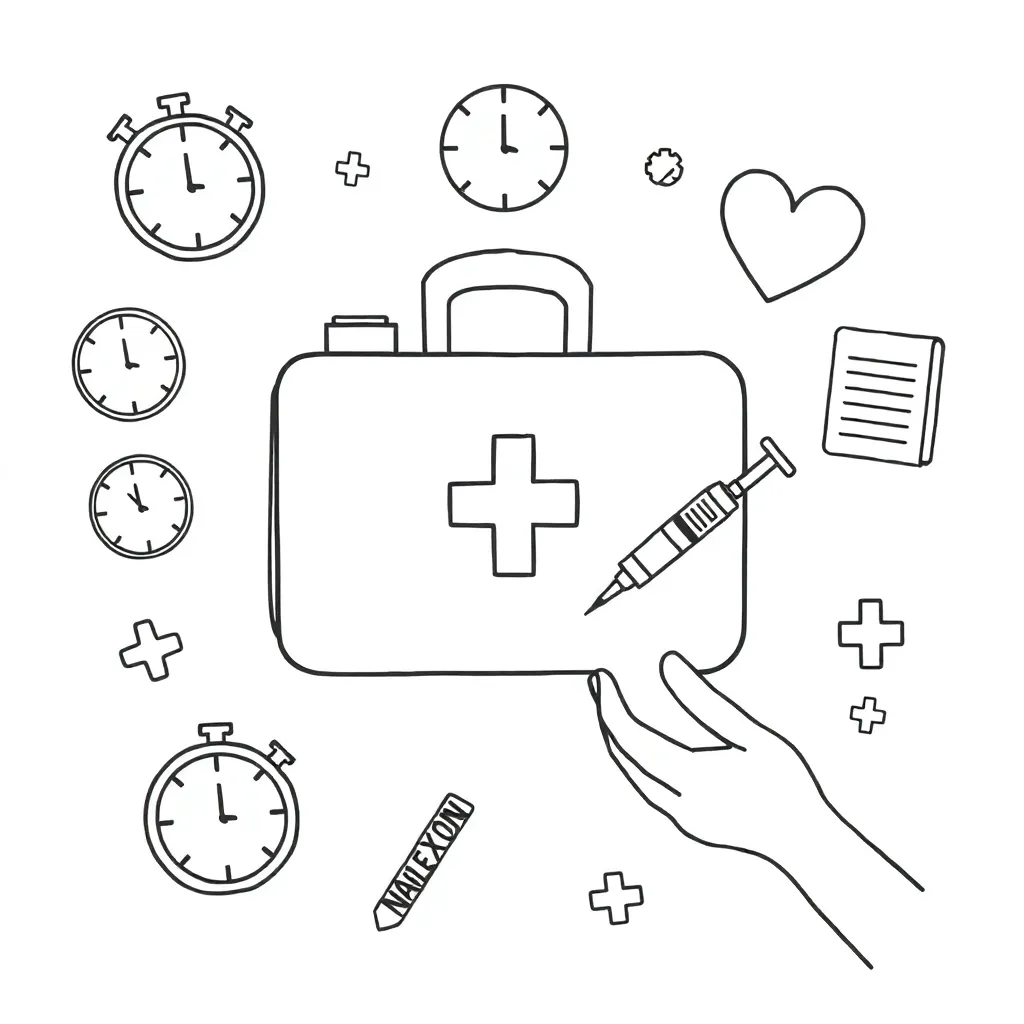 Medical emergency response illustration