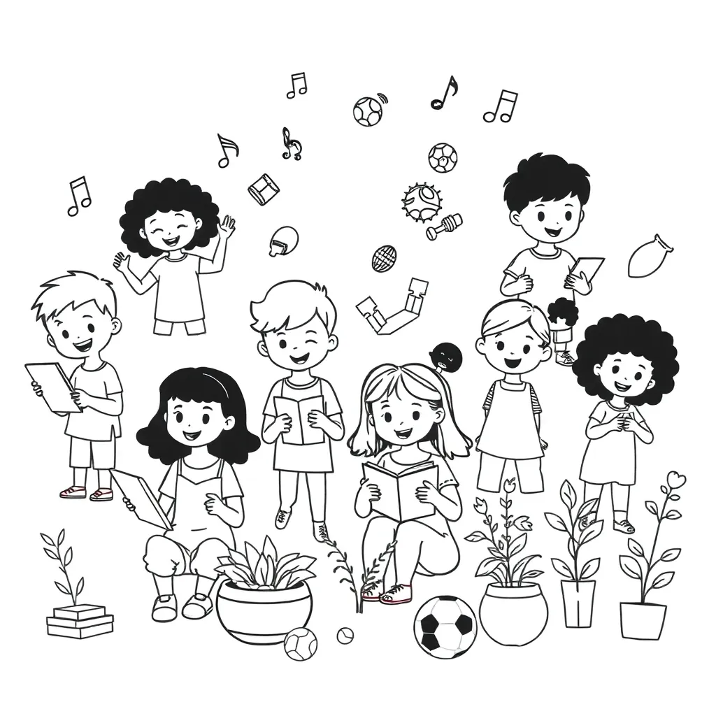 Student showing favorite things