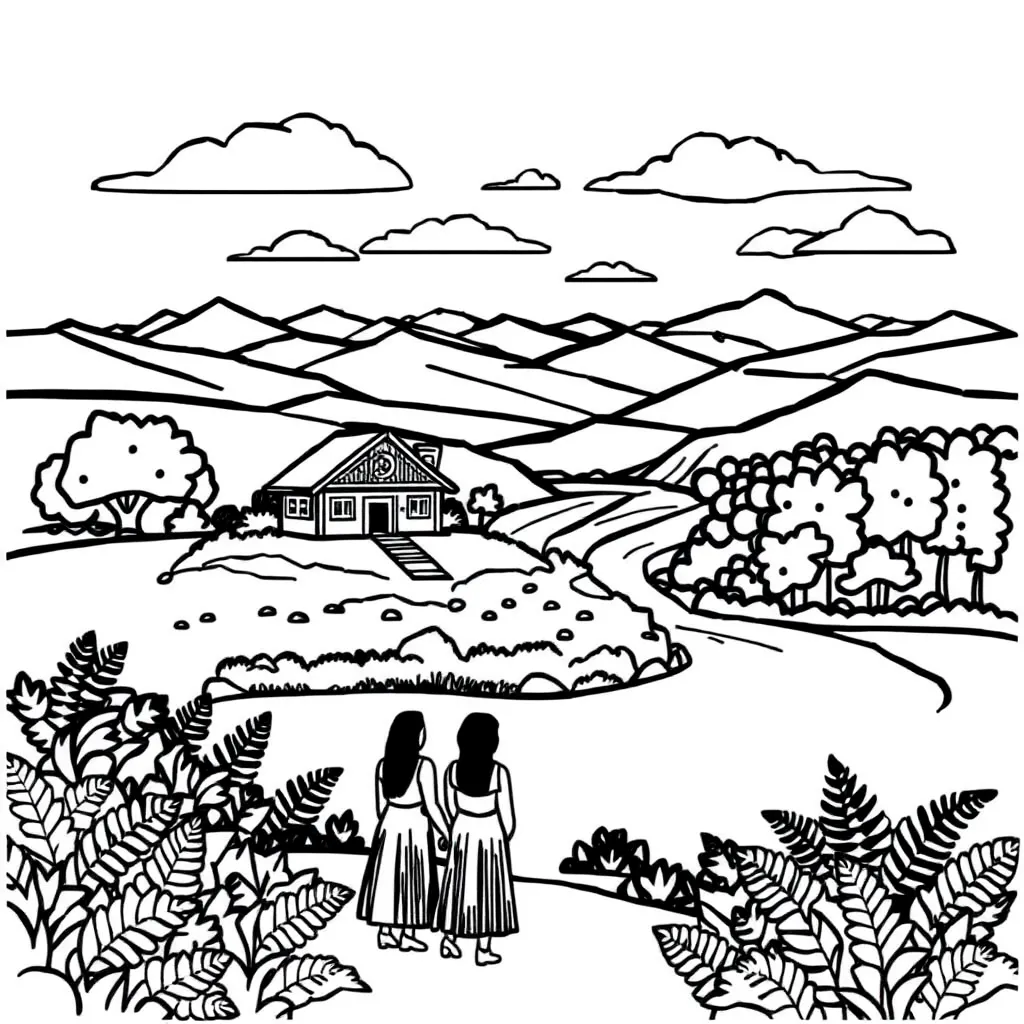 Ruth and Naomi walking together