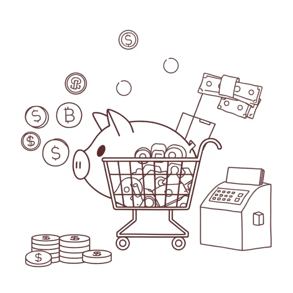 Money and coins illustration
