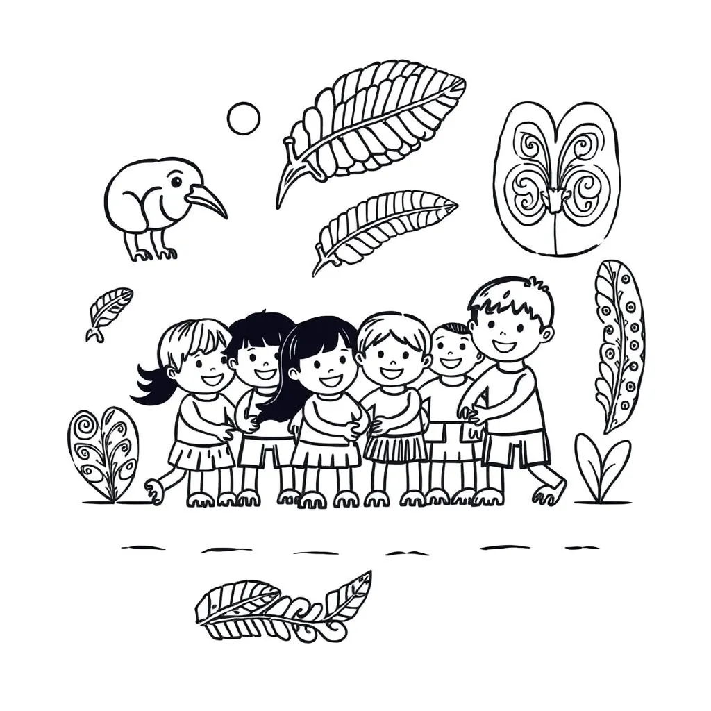 New Zealand cultural diversity illustration