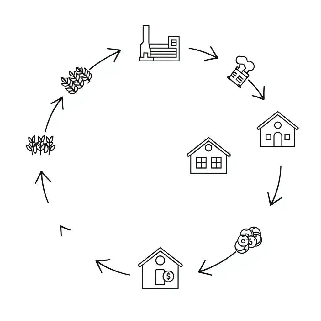 Economic circular flow diagram