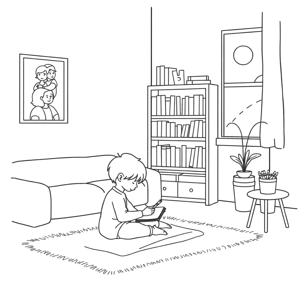Student reading a personal story
