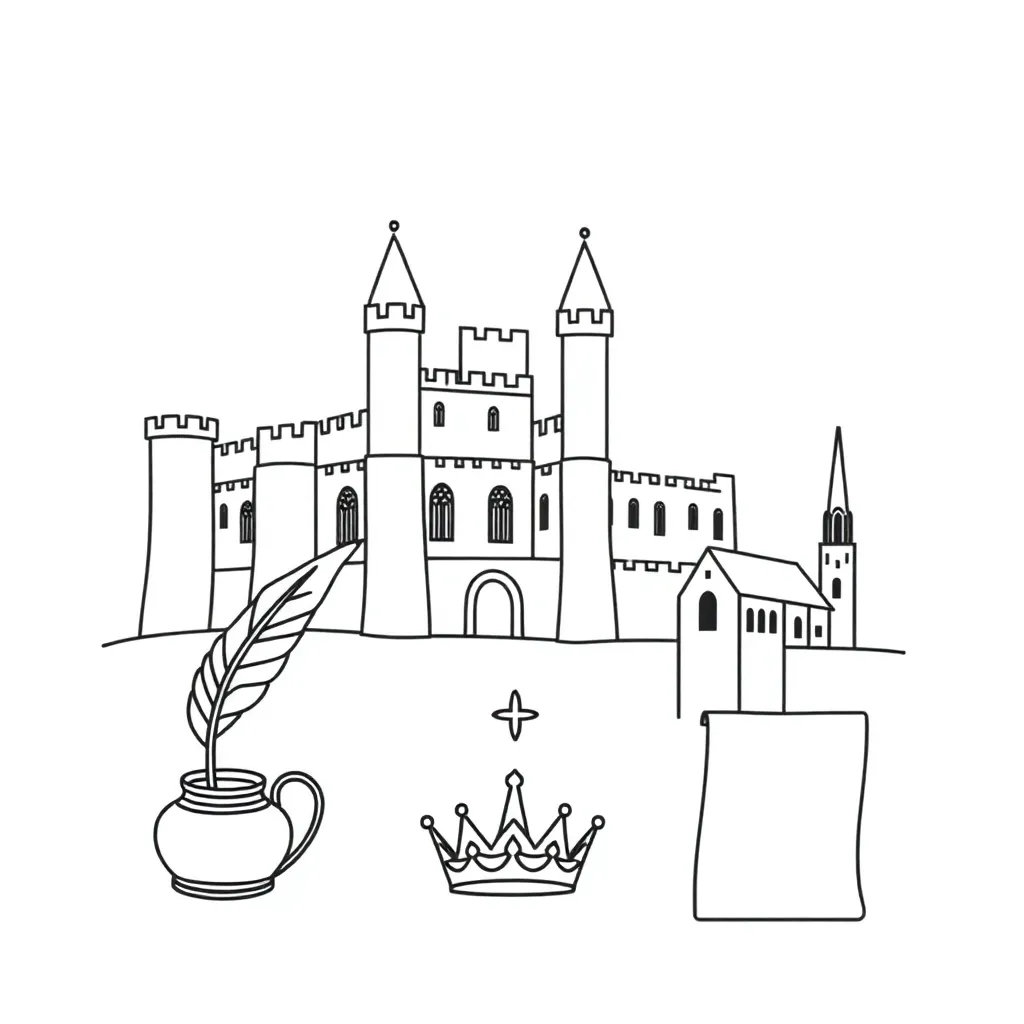Tudor crown and Church of England symbol
