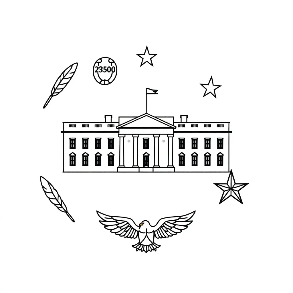 Washington and Jefferson political illustration