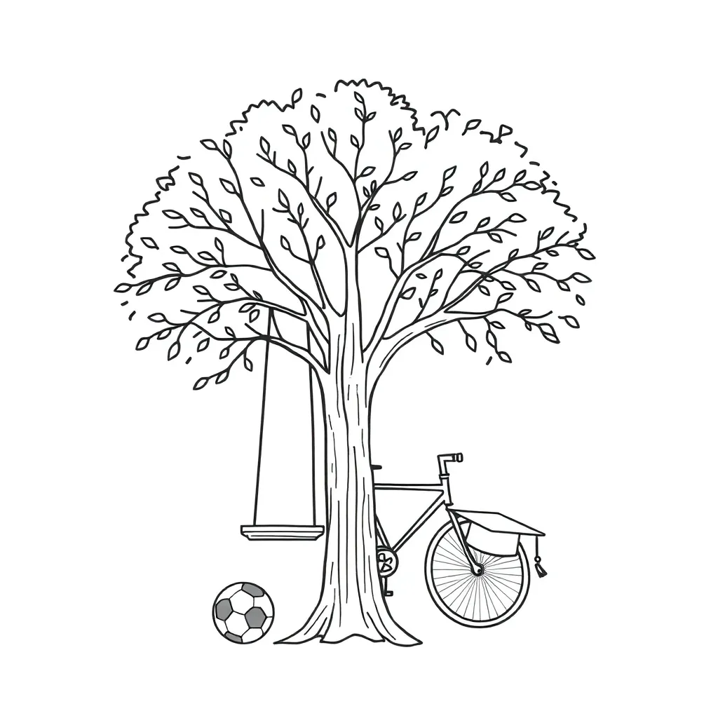 Students growing up illustration