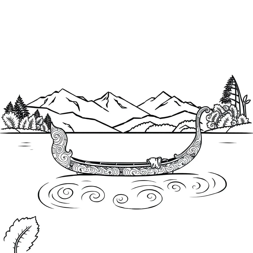 Boat sailing illustration