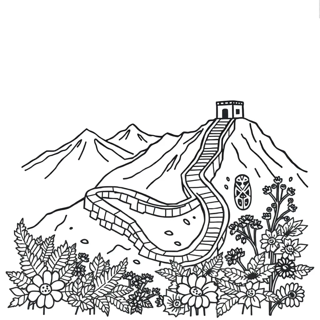 Great Wall of China illustration