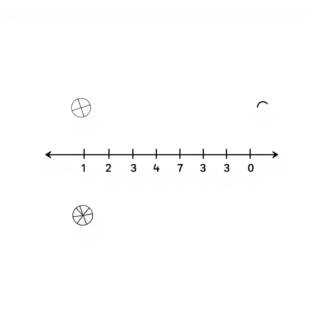 Number line with rational numbers