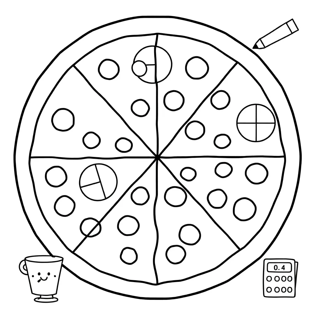 Fractions and decimals conversion illustration