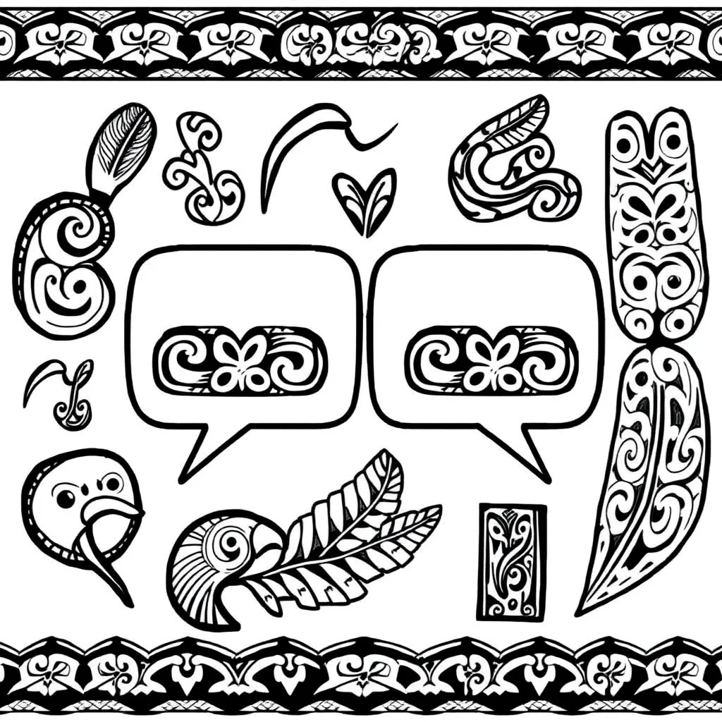 Two people having a conversation with speech bubbles
