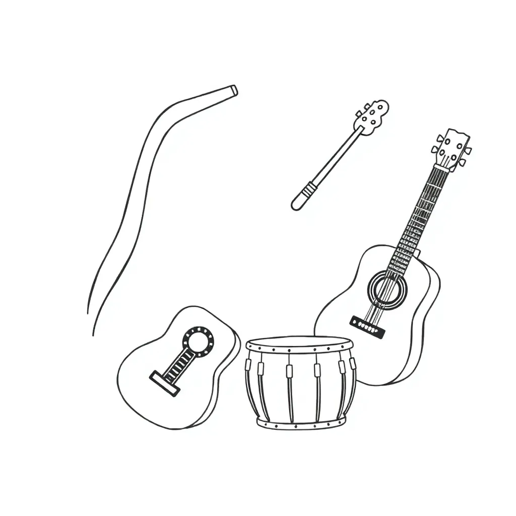 Musical instruments illustration