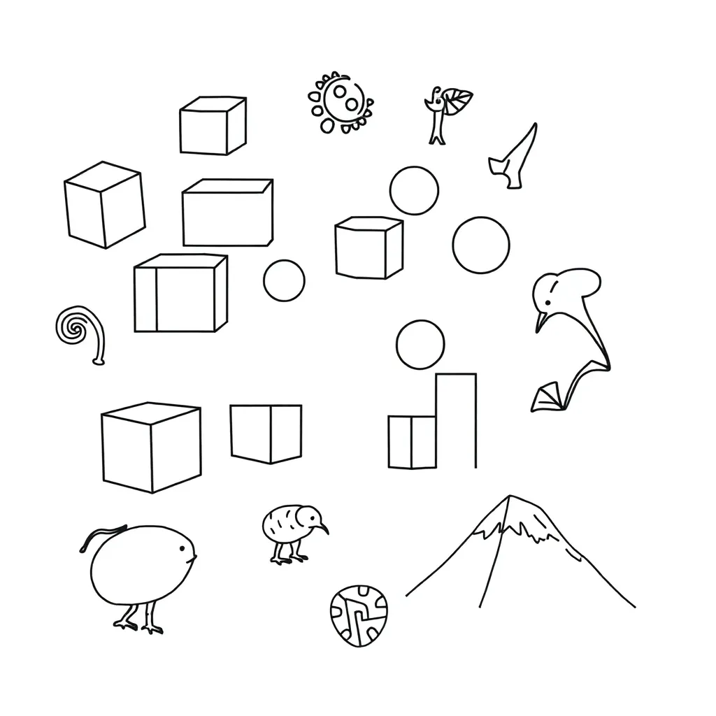 3D shapes including cube, rectangular prism, and cylinder