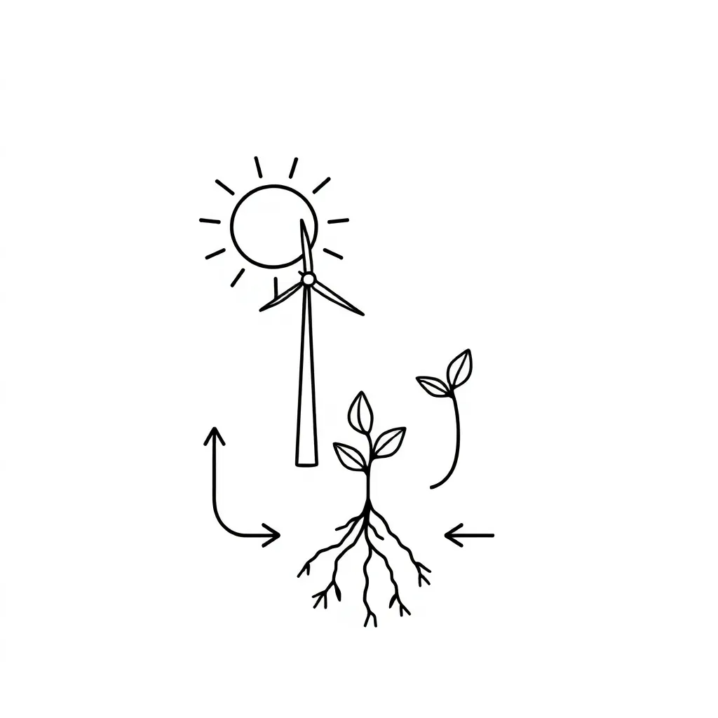 Energy sources illustration