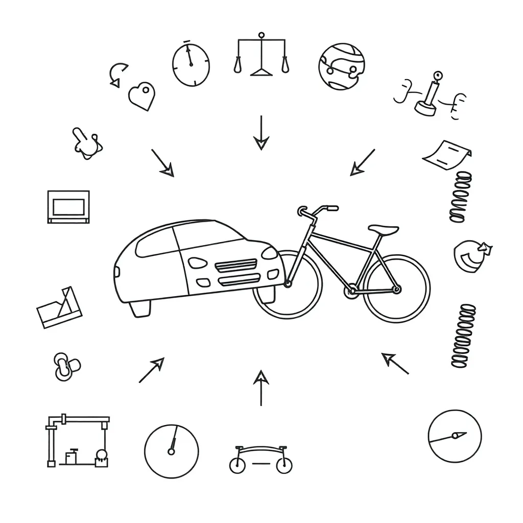 Forces and collision illustration