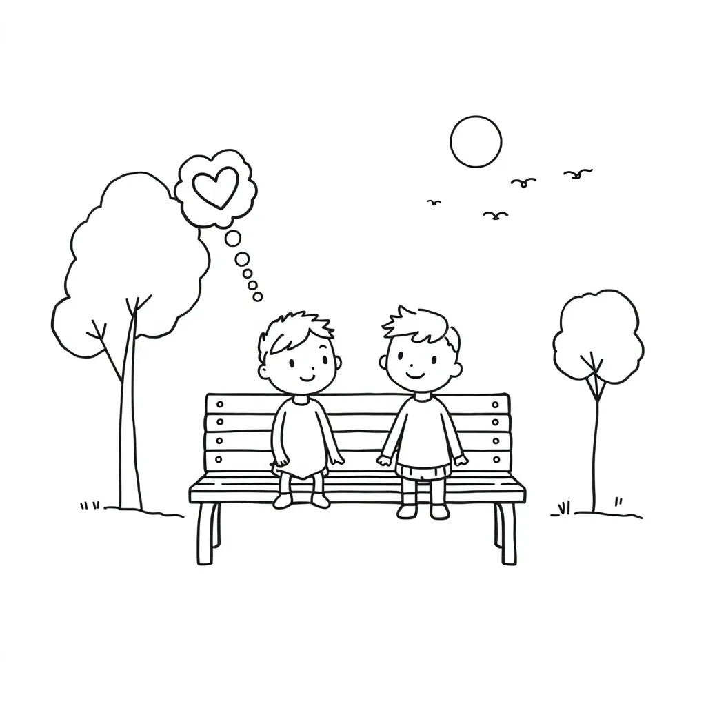 Two people having a conversation with speech bubbles