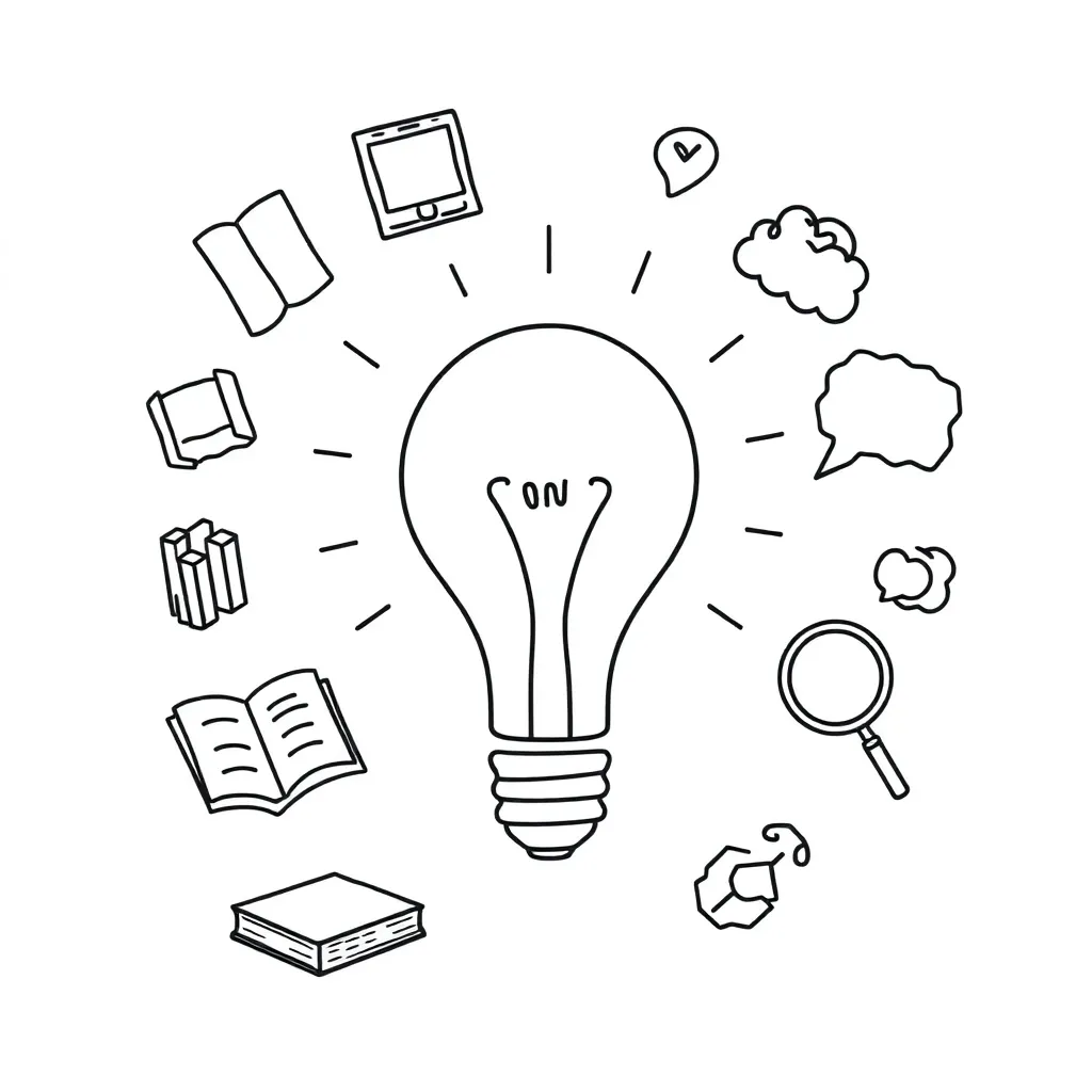 Books and reading illustration