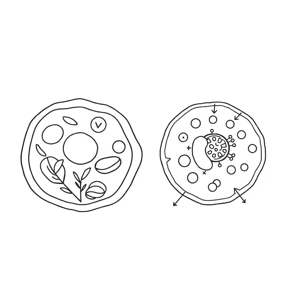 Plant and animal cell diagram