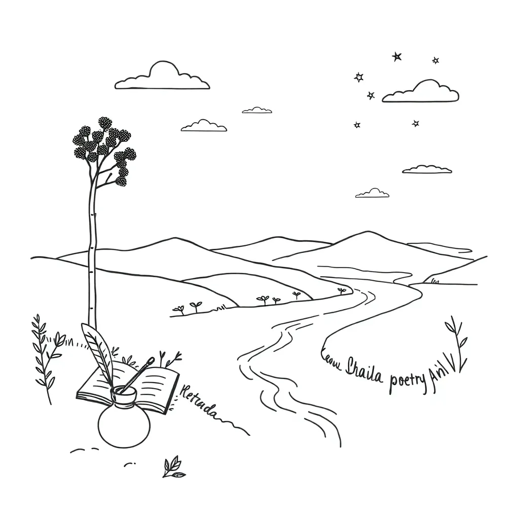 Poetry and imagery illustration