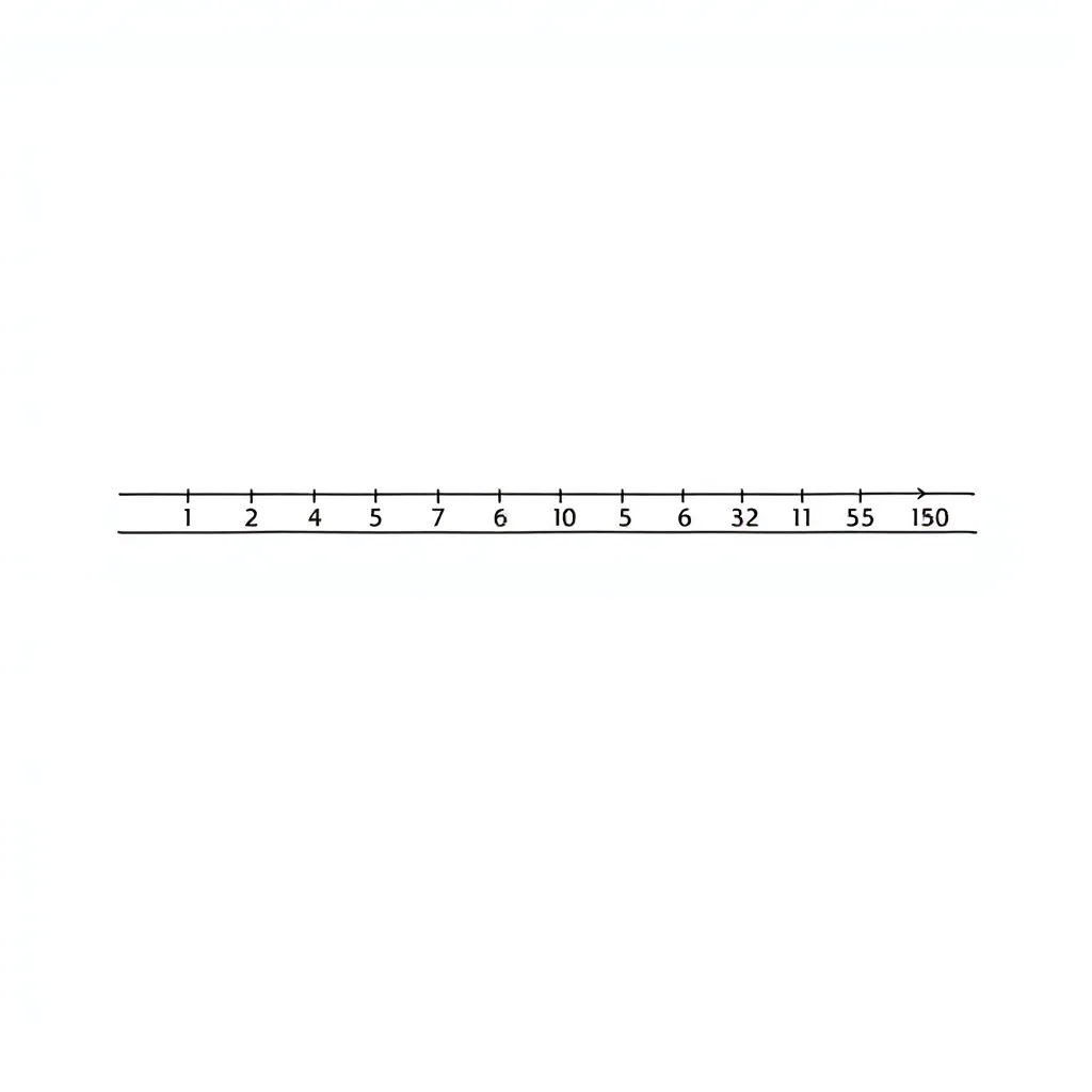 Number line with positive and negative integers