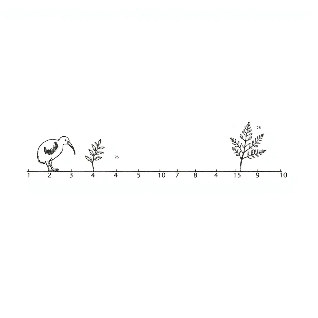 Number line with positive and negative integers