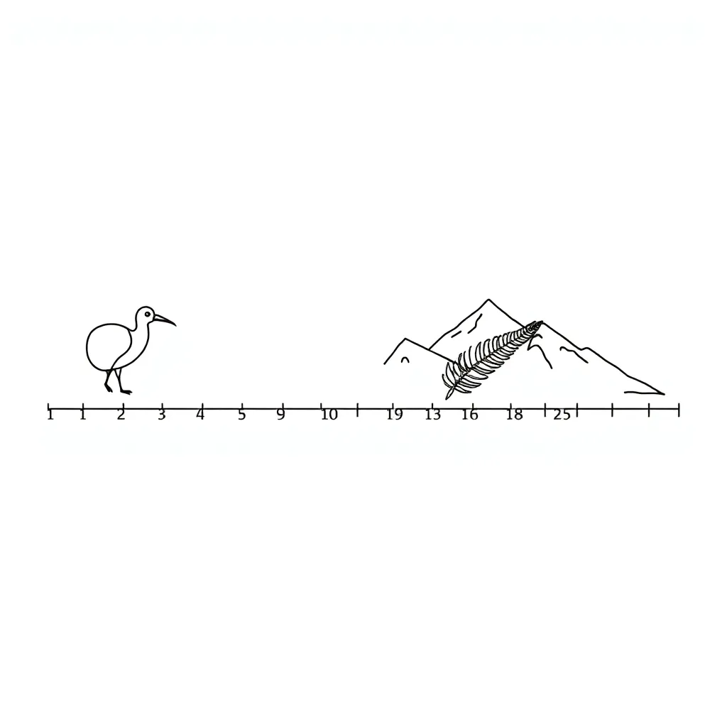 Number line with positive and negative integers
