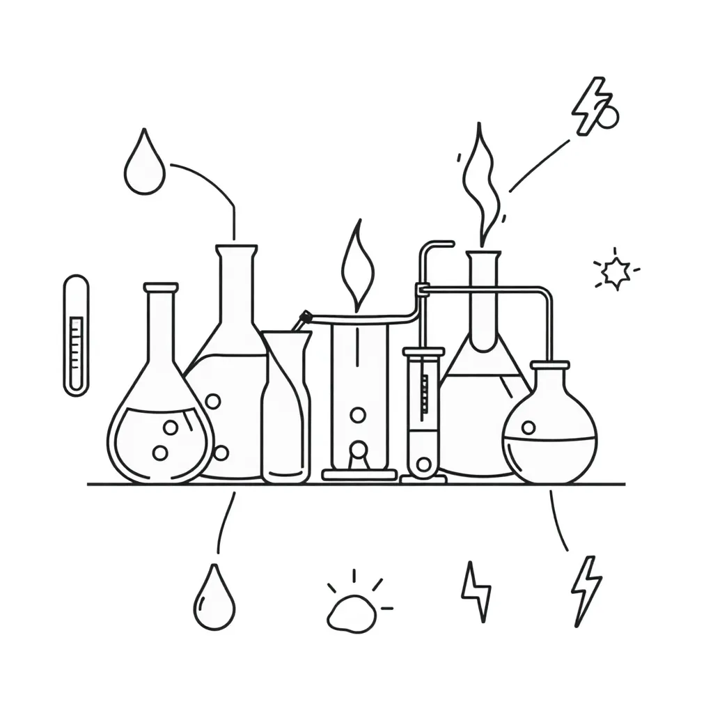 Chemical reaction illustration