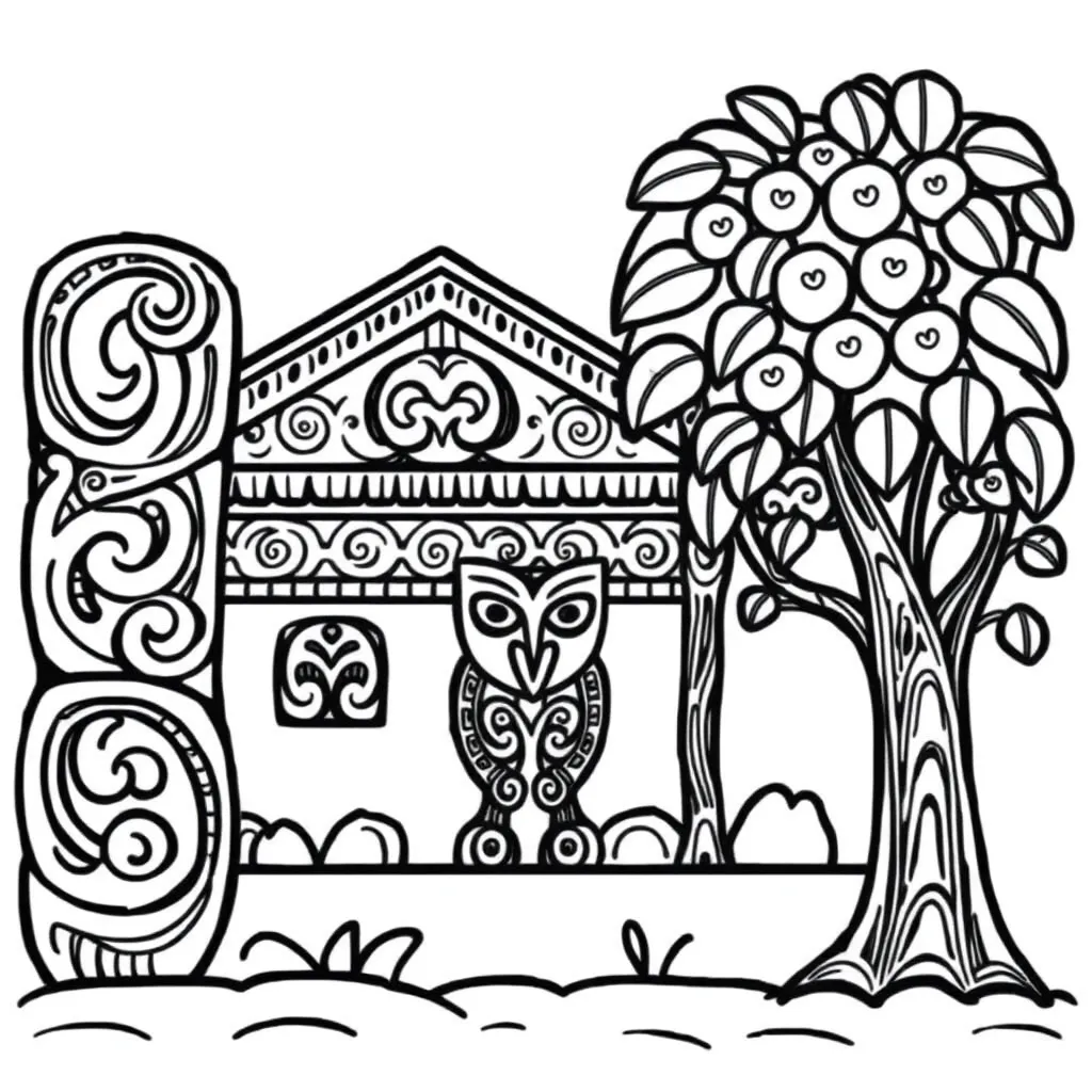 Māori cultural symbols and writing tools