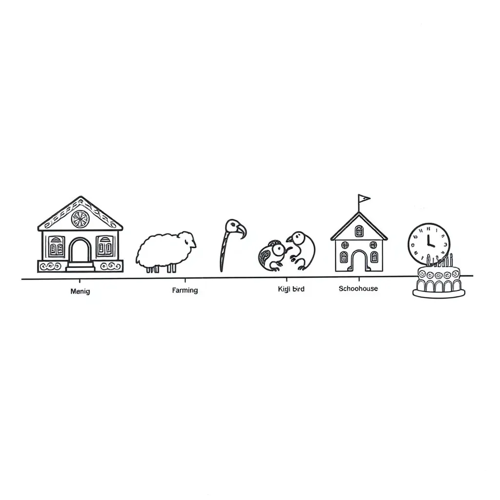 Timeline and calendar illustration