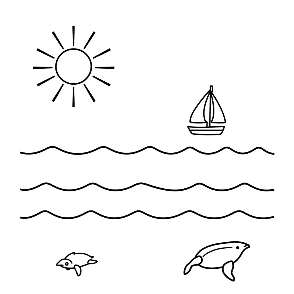 Pacific Ocean illustration