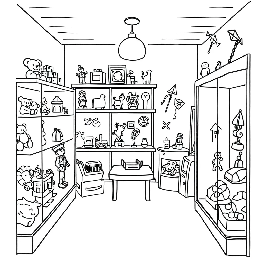 Toy museum with teddy bears and dolls