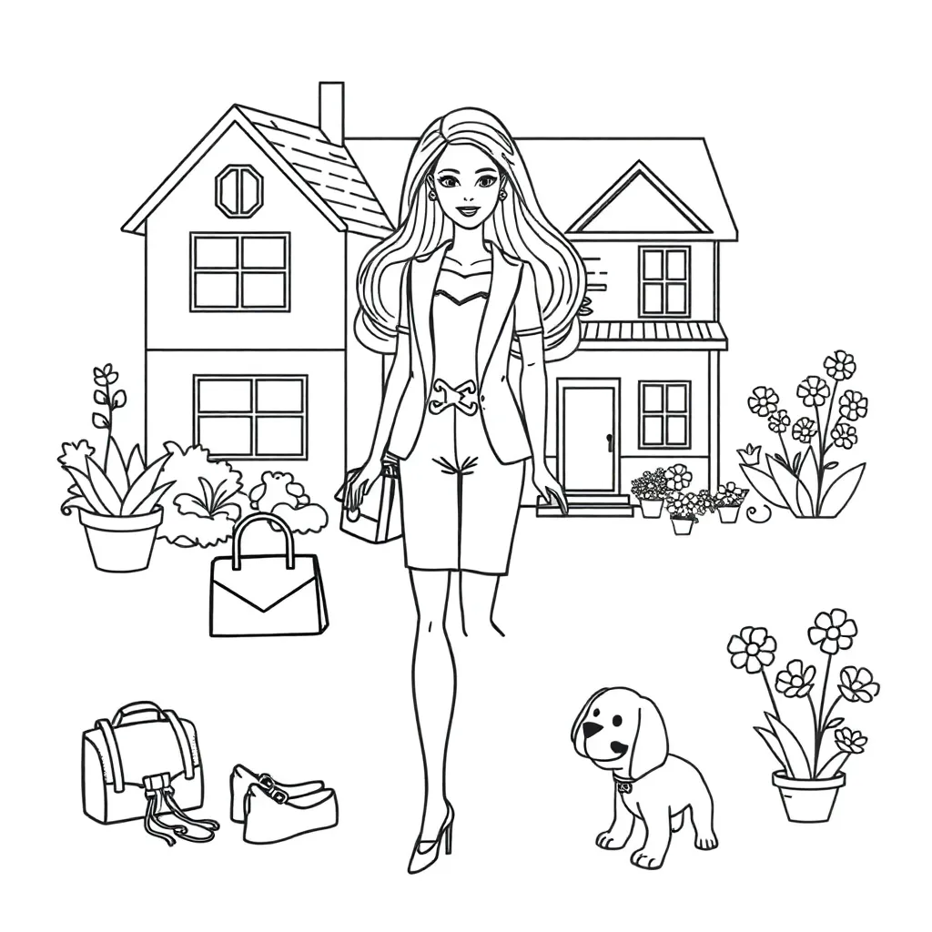 Barbie doll illustration