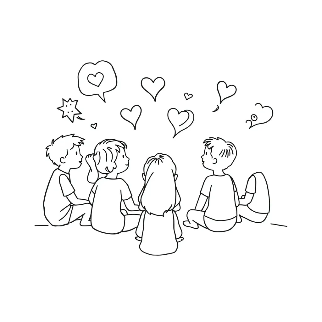 Students discussing and listening