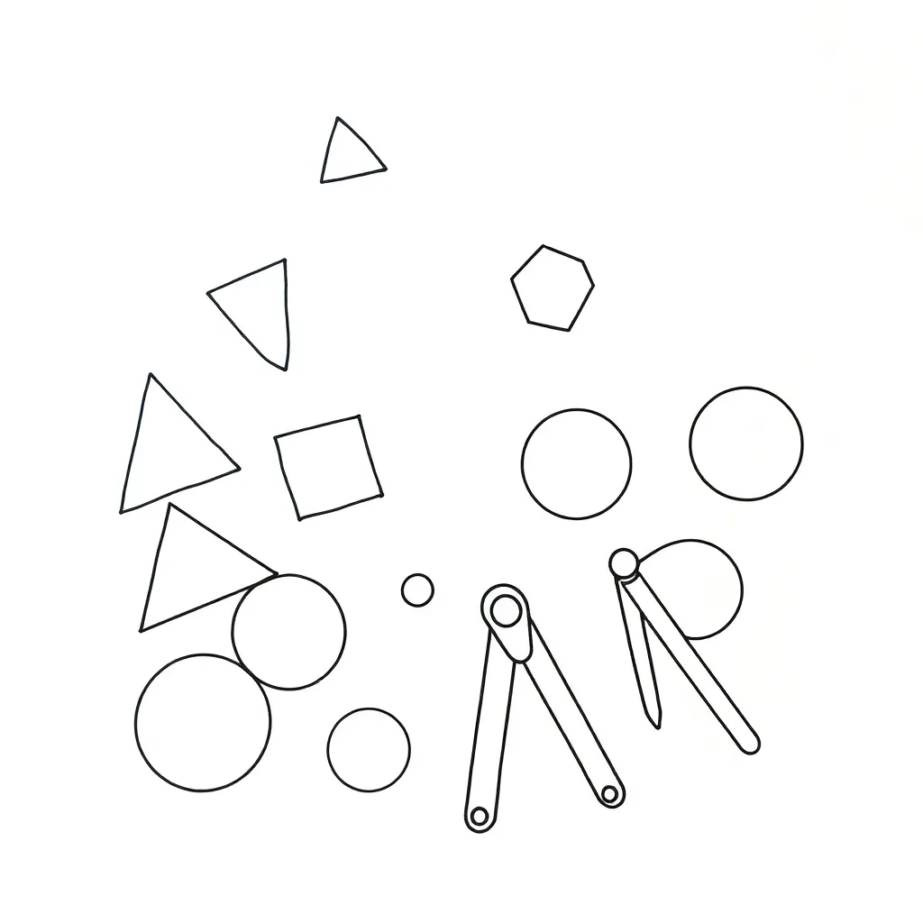Geometric shapes and lines illustration