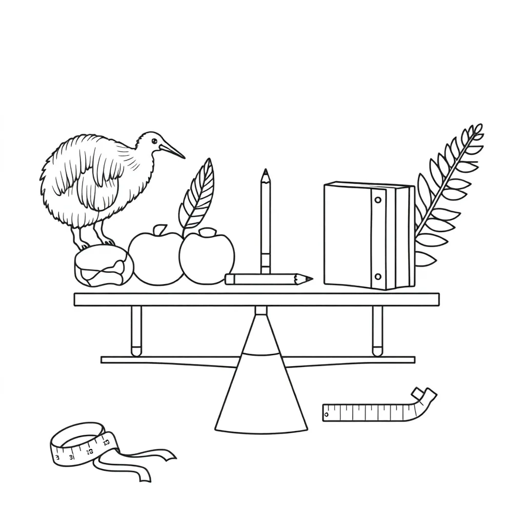 Balance scales with objects