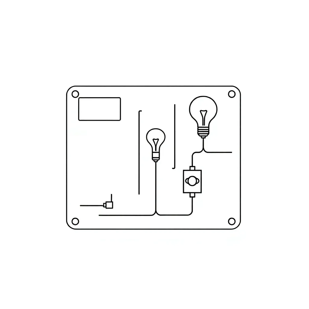 Electrical circuit components illustration