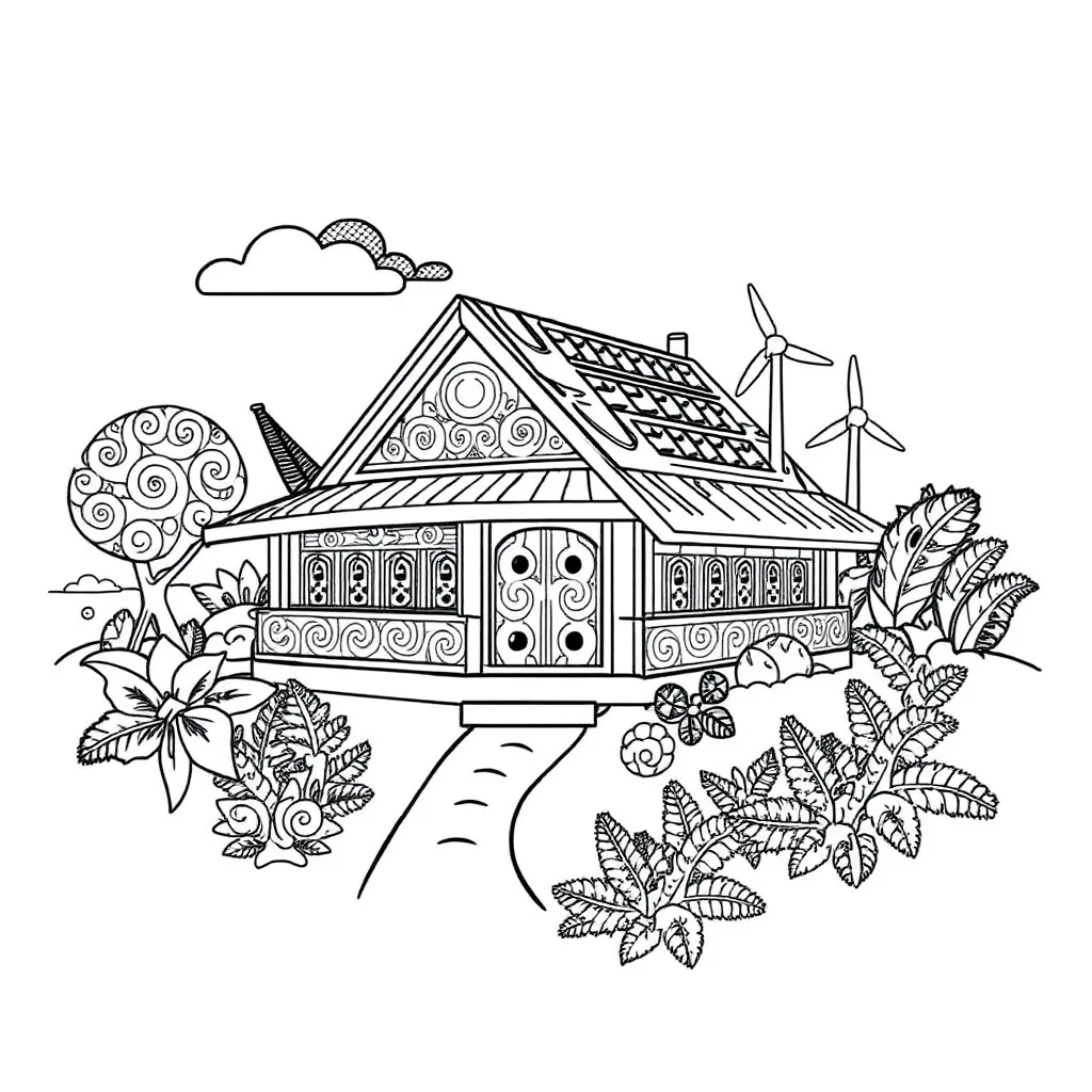 Futuristic whare tūpuna with traditional and modern elements
