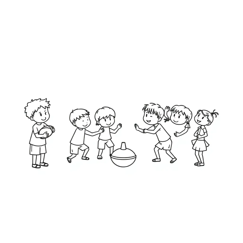 Traditional Māori games illustration
