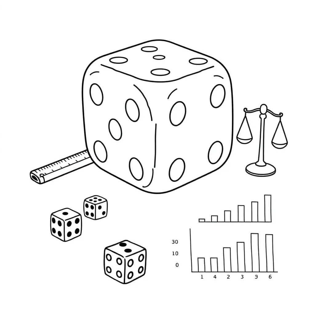 Unfair dice investigation illustration