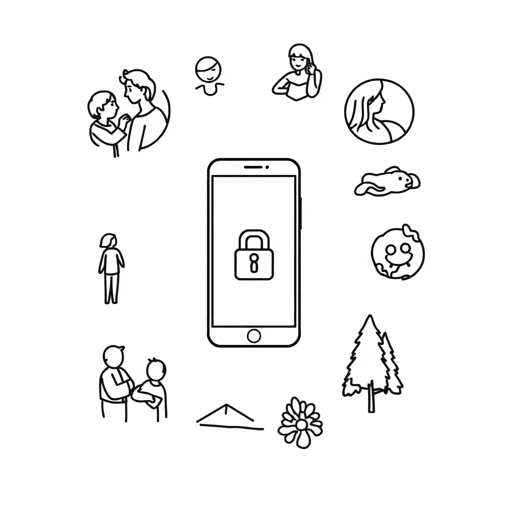 Camera and privacy symbols