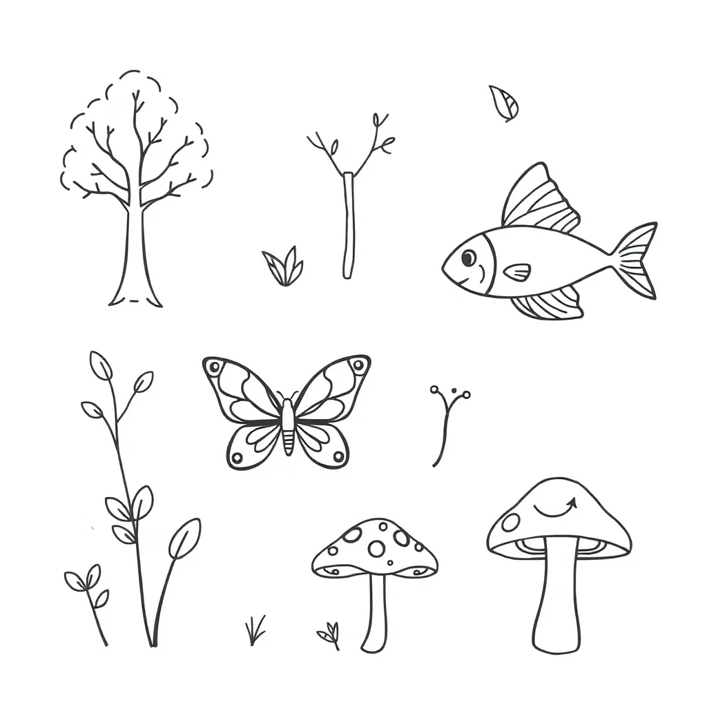 Various organisms including plants, animals, and microorganisms