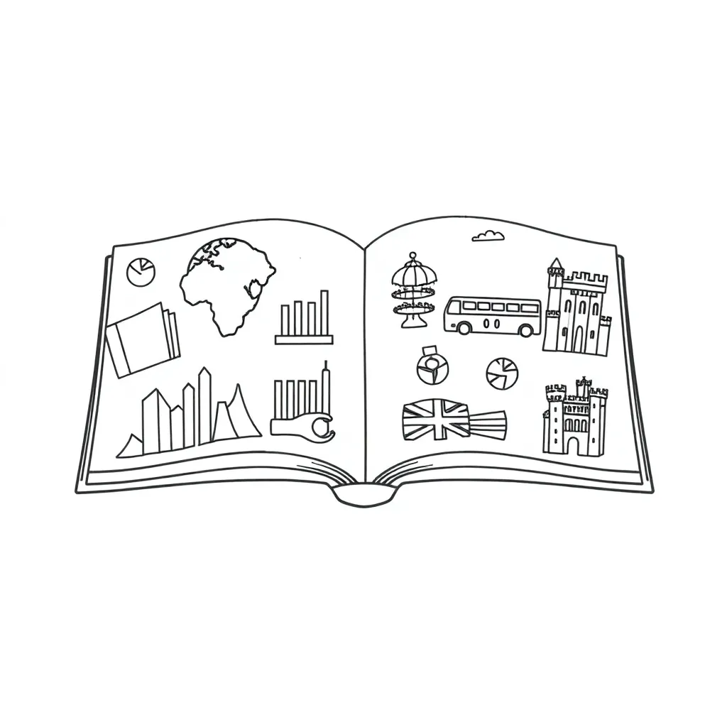 Global economic development illustration