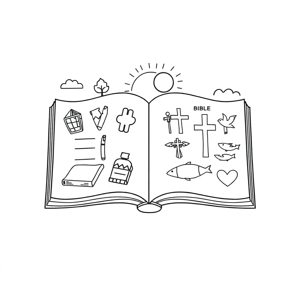 Bible with Old and New Testament sections