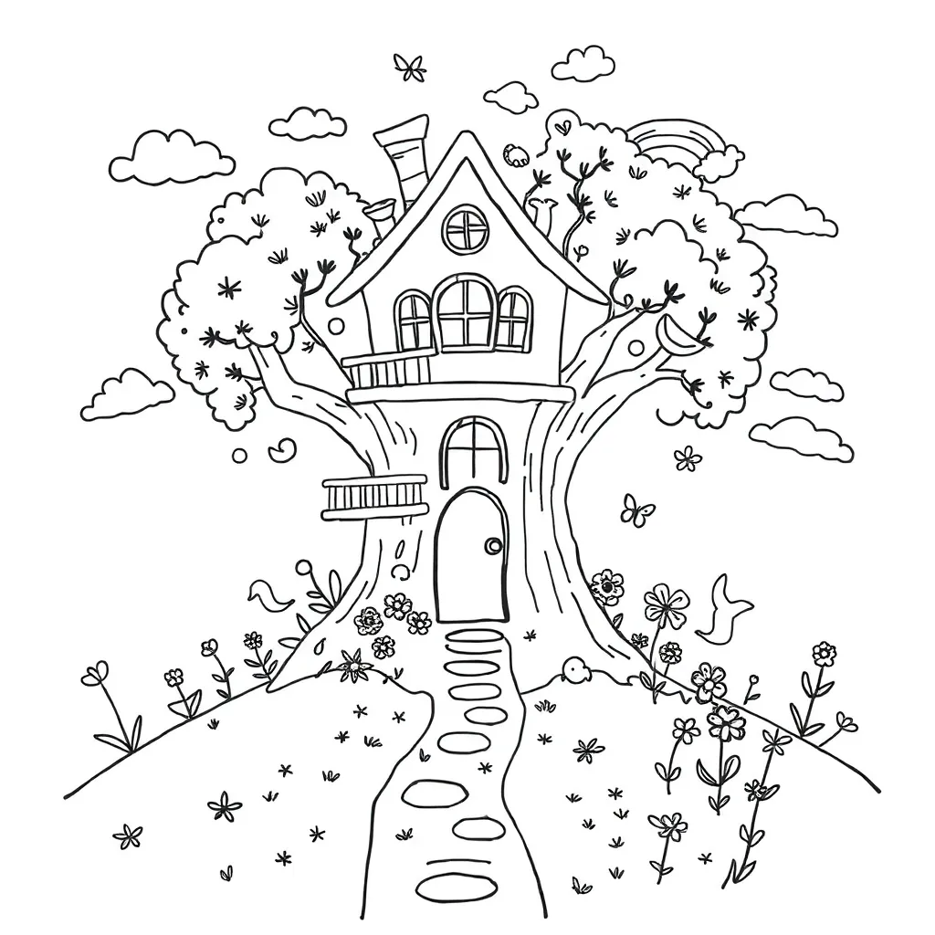Story elements illustration with characters and settings