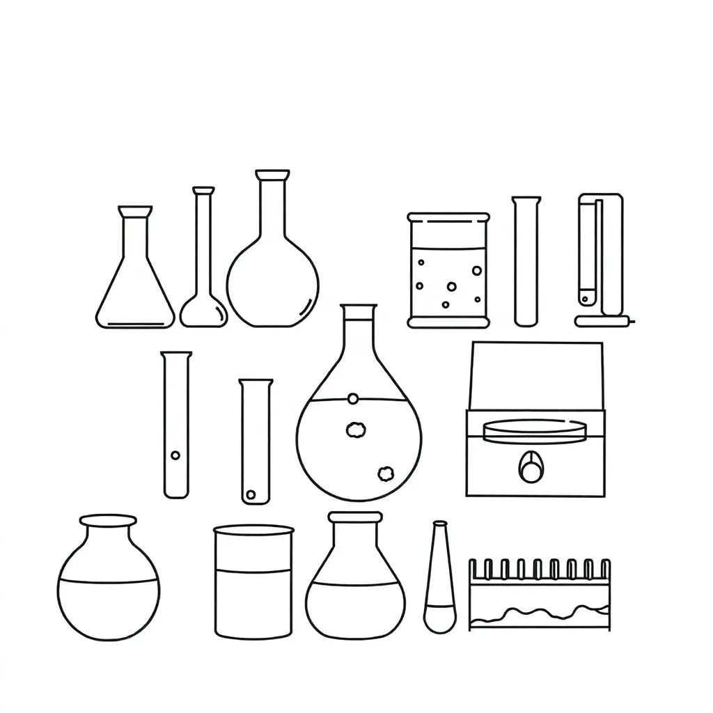 Laboratory separation equipment illustration