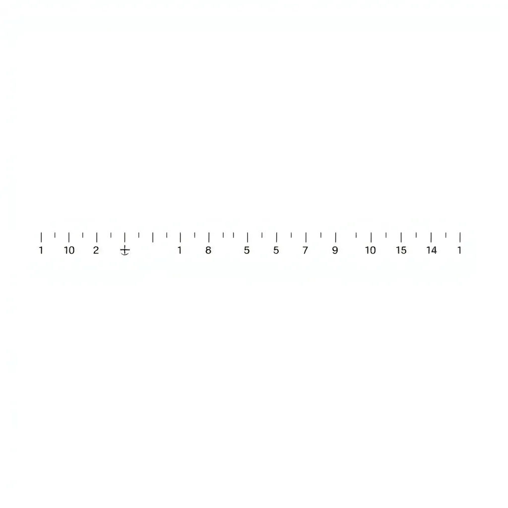 Number line with decimal markers