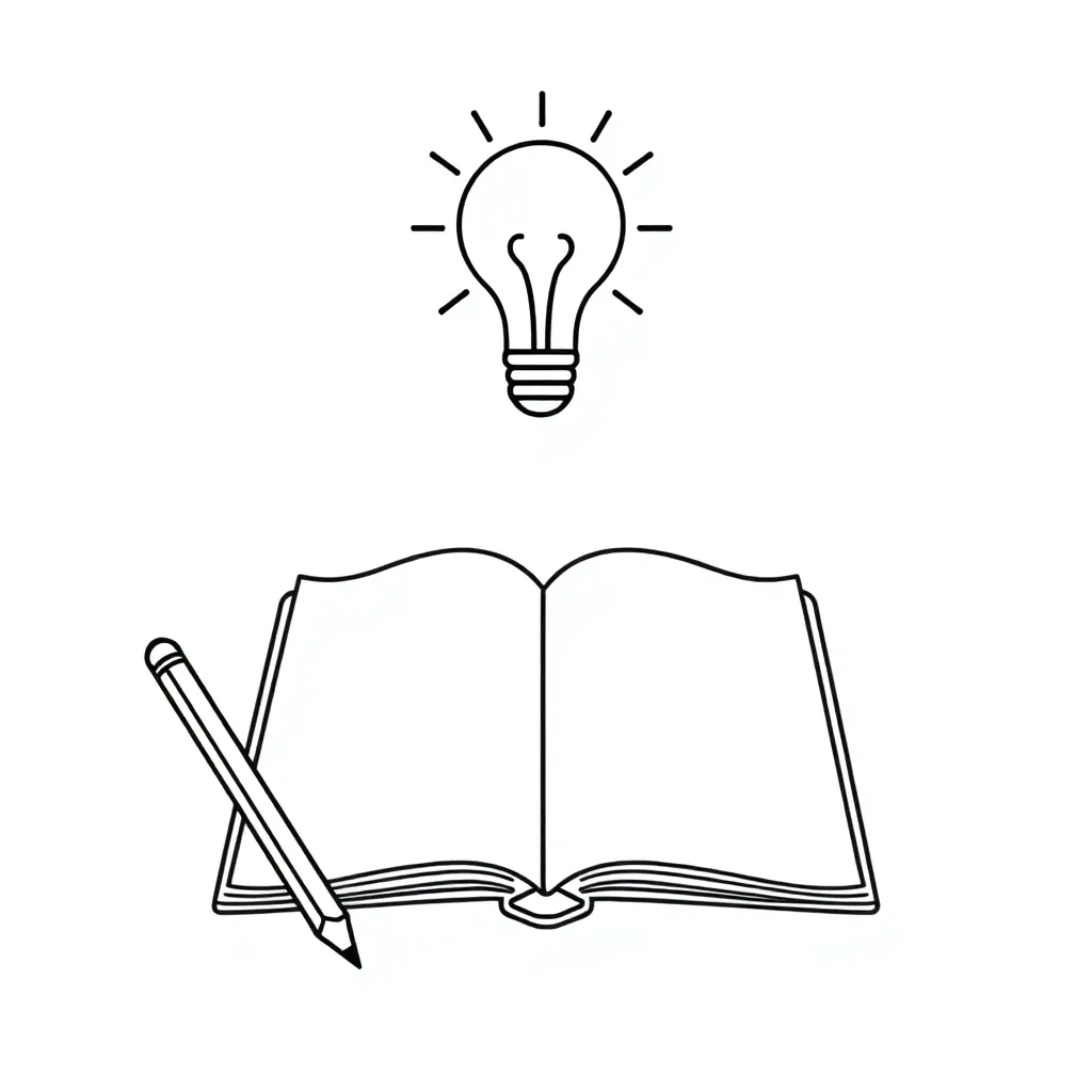 Student planning an essay with books and notes